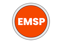 Imagen del texto "EMSP" dentro de un círculo