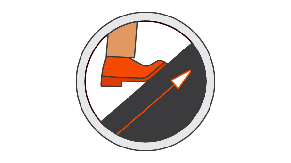 Imagen de un pie sobre una pendiente