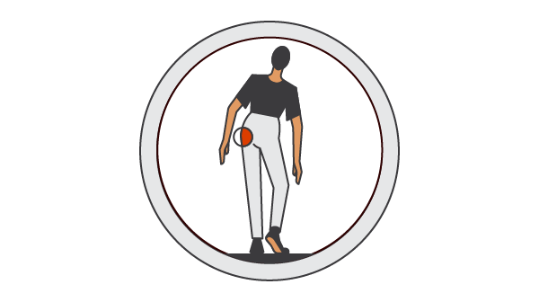 Illustration of person with a difficult gait
