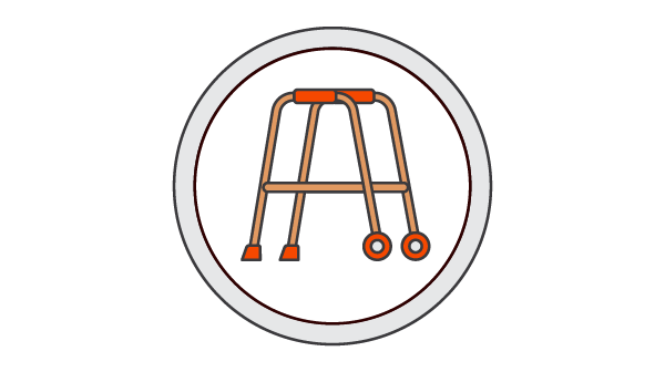 Illustration of a walker