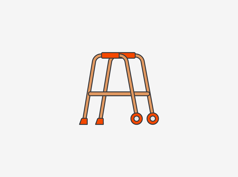 Illustration of a walker