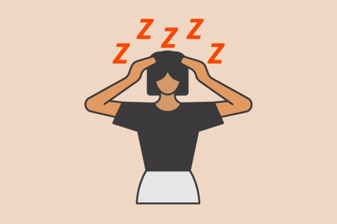 Illustration of a person looking fatigued